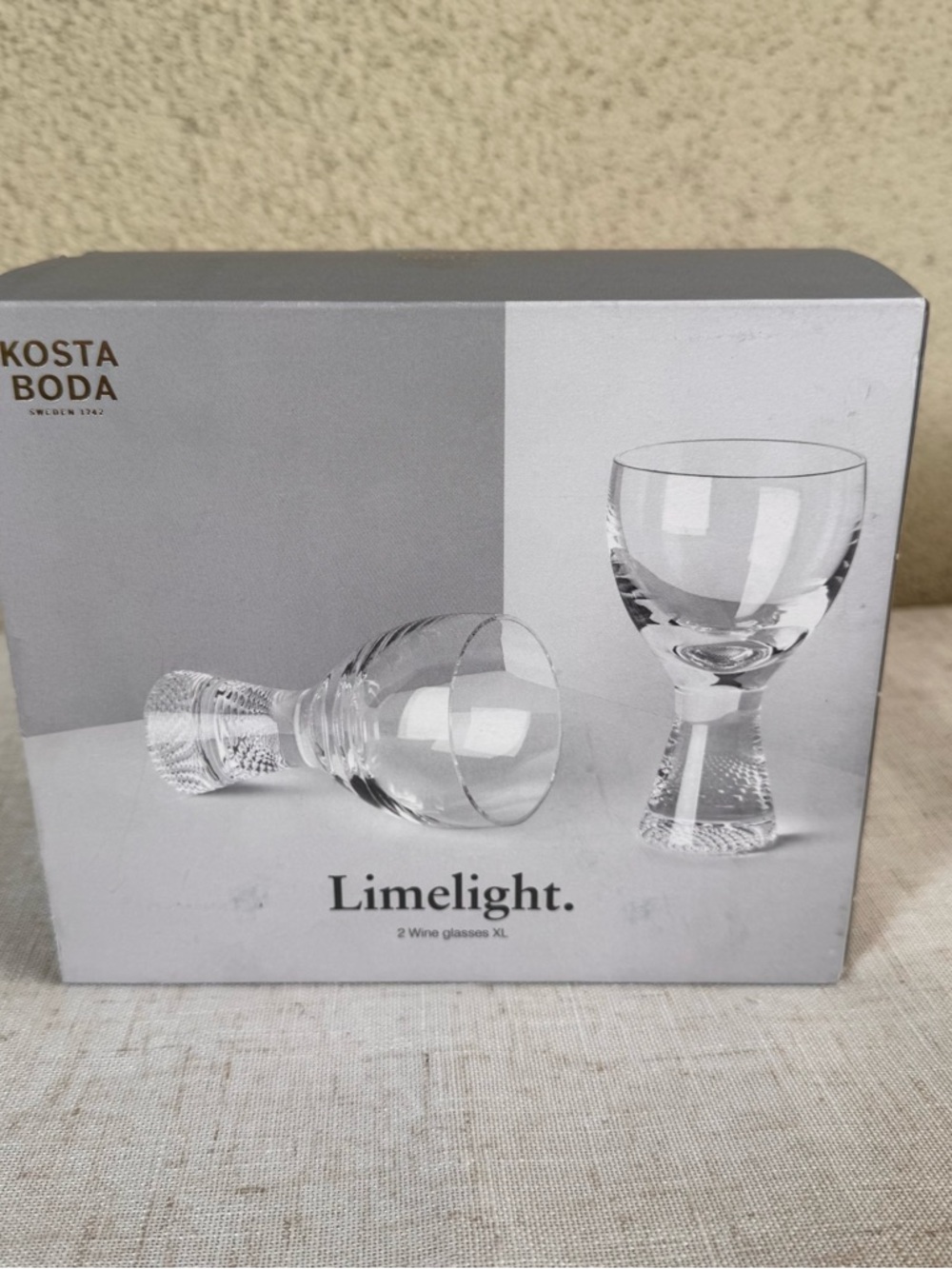 Kosta Boda Wine Glasses, Clear XL
